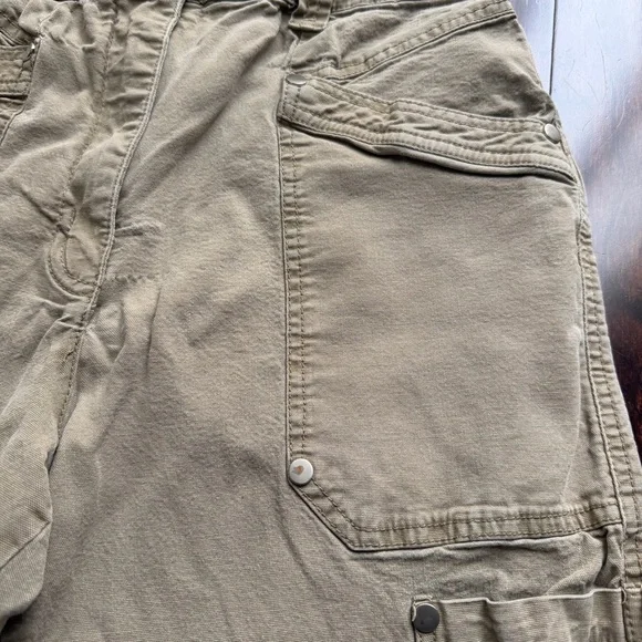 Maeve Anthropologie Womens Turner Utility Cargo Pants Size 30 Khaki Stretch - Picture 3 of 9